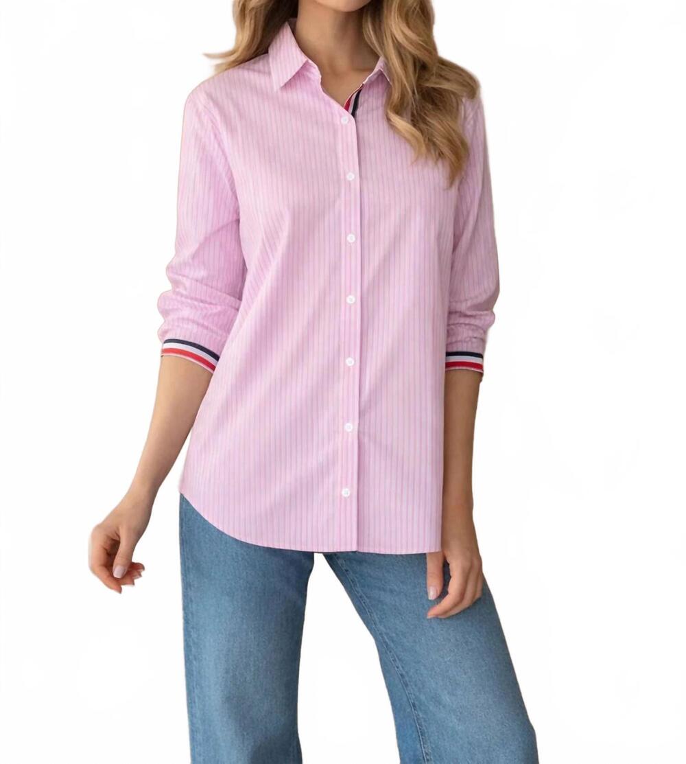 NEW JOH jasmine cotton poplin top in red